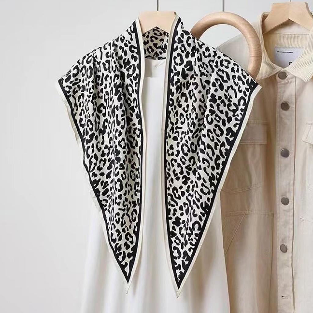 Waist Accessories Triangle Silk Scarf Waist Seal Women'S Decoration With Dress Waist Belt Accessories Scarf Vintage Polka Dots