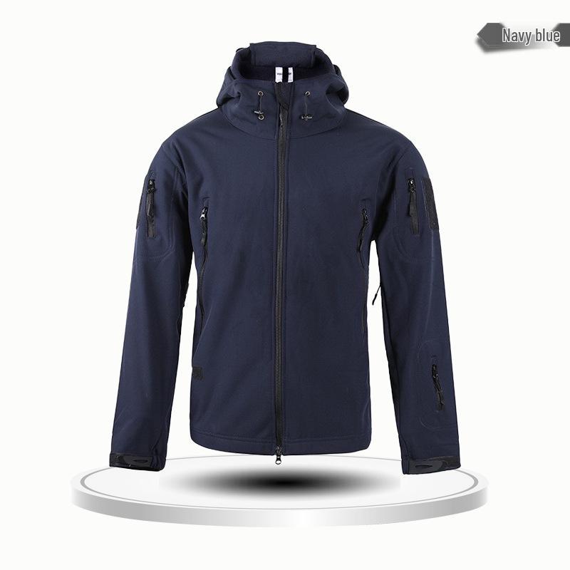 Men s Windproof Waterproof Fleece Softshell Jacket - Autumn/Winter Outdoor Tactical Outerwear 3XL