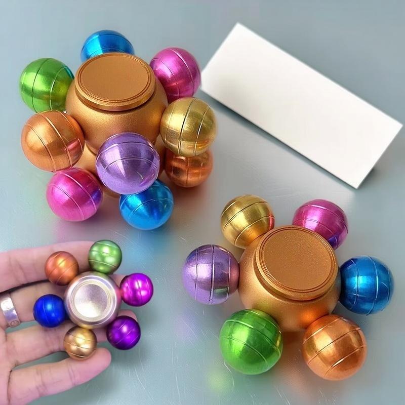 Kids Adults Novelty Metal Fingertip Gyroscope - Rainbow Anti Stress Anxiety Decompression Handspinner Gift Toy
