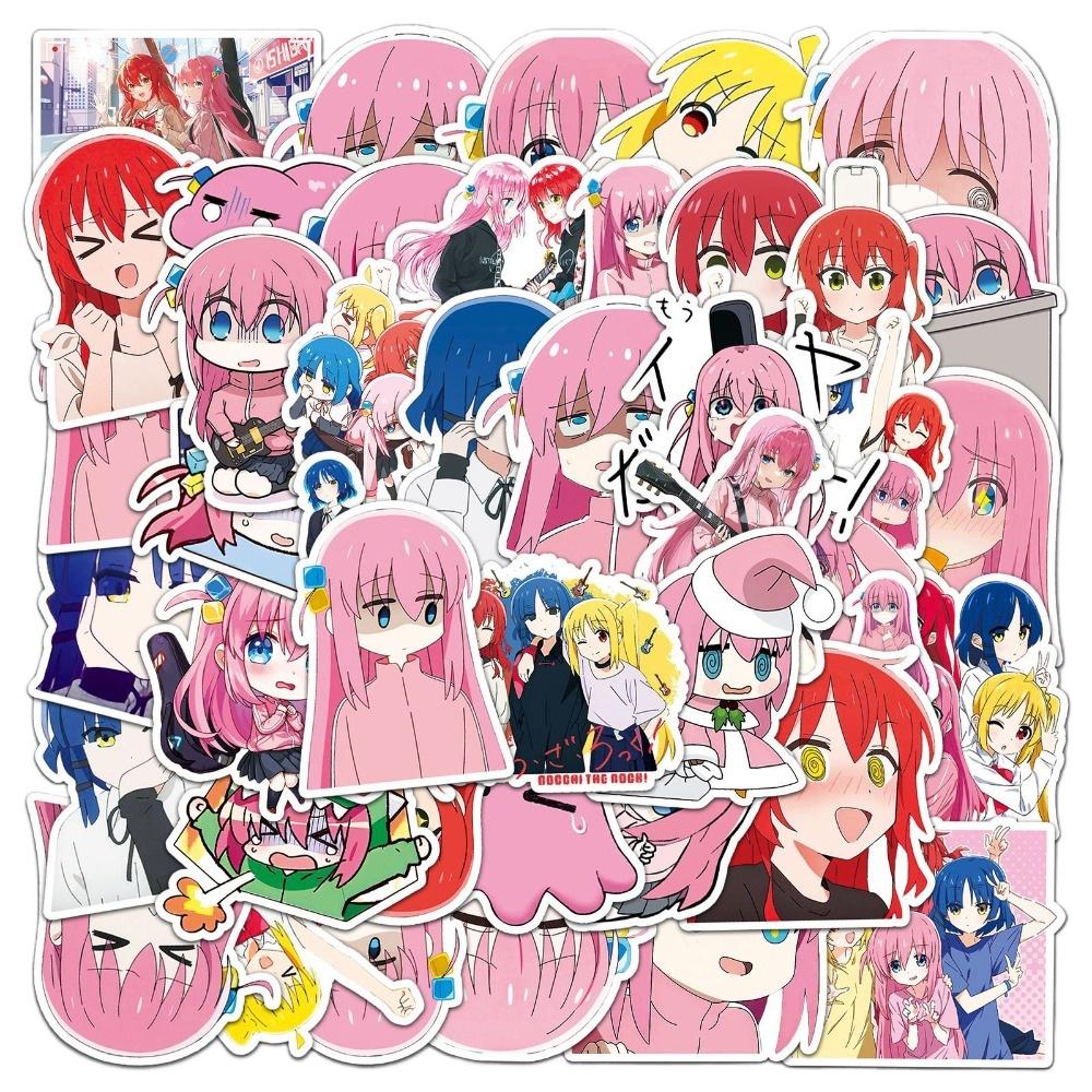 

50pcs Anime BOCCHI THE ROCK! Stickers Japanese Manga Cartoon Girls Gotoh Hitori Ijichi Nijika Kawaii Drawing Doodle Decorations