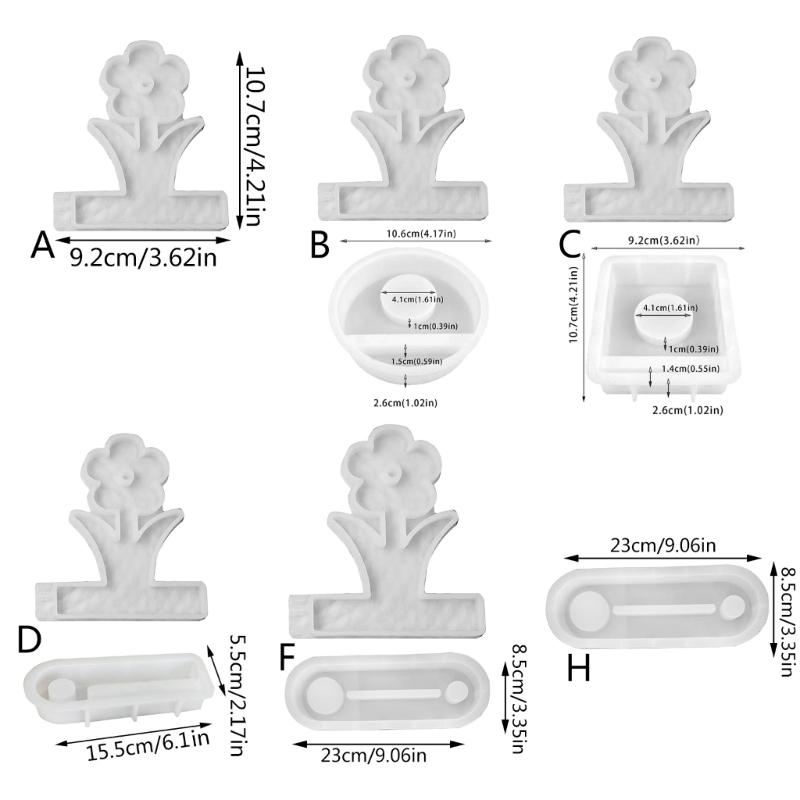 Flower Candle Holder Molds, Flower Candle Stand Molds with Tealight Base Mould for DIY Candle Holder Easter Decorations