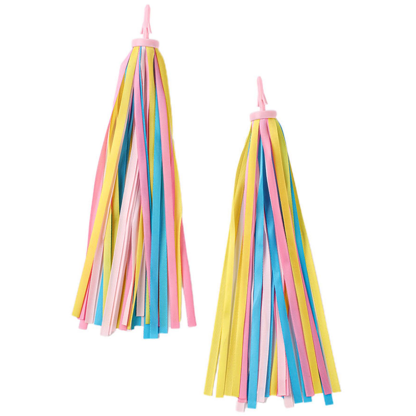 

2 шт. Лента для езды на велосипеде, скутерах, велосипедах, руле, красочные кисточки для переноски ребенка 1