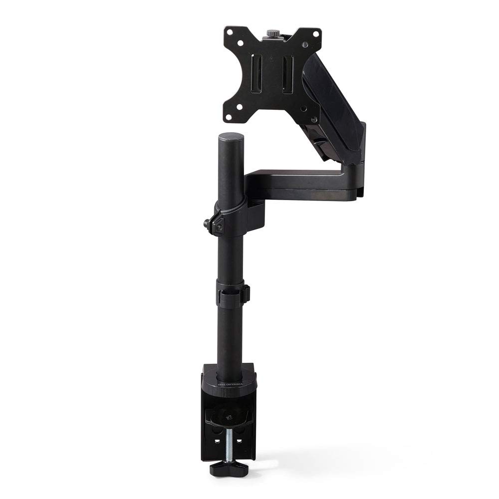 Iris Ohyama Monitor Arm, PC Monitor Arm, Display Arm for LCD Displays, Weight Capacity 8.0kg (18.6 Lbs), DA-5065, Black, Approx. 4.5" W X 21.5" D X