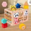 Animal Shape Wooden Color Blocks For Kids Diy Assembly Educational Cognitive For