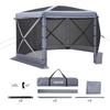 Pop Up Gazebo Screen Tent, 3.6 X 3.6 M Large 6-Sided Camping Canopy Tent with Removable Top & Carry Bag, Quick-Set & Bite-Proof, Screen House Sun