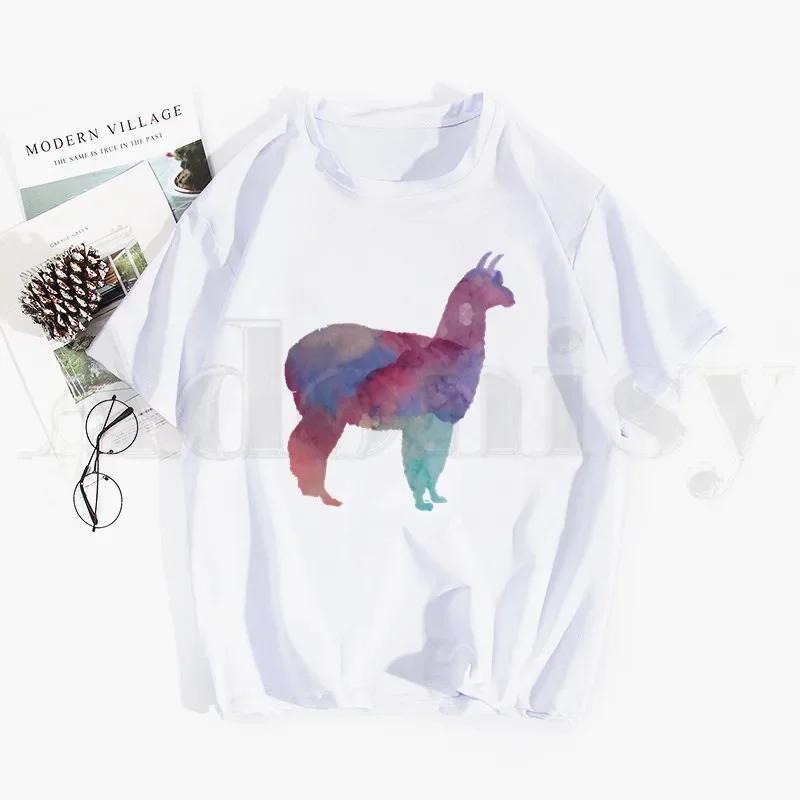 Alpaca No Prob Llama Attractive Design Pretty Tshirt Hip Hop Girl Print Tees Harajuku Tshirts Fashion Summer Tshirt