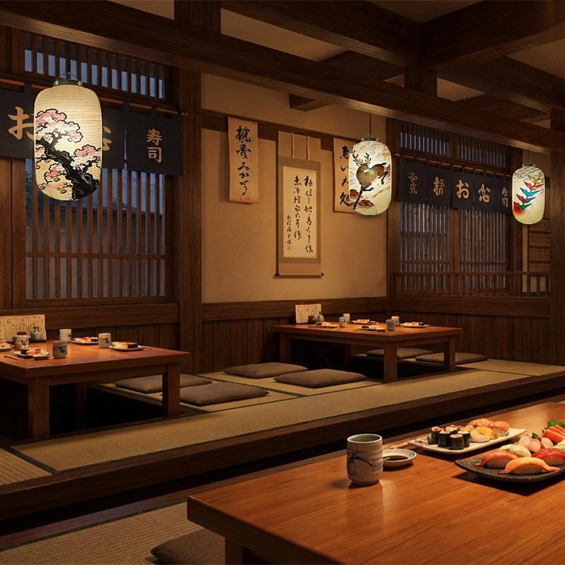 Retro Japanese Cloth Lantern Ukiyo-e Style Lantern Bistro Sushi Restaurant Izakaya Pub Decor Sign New Year Outdoor Decoration