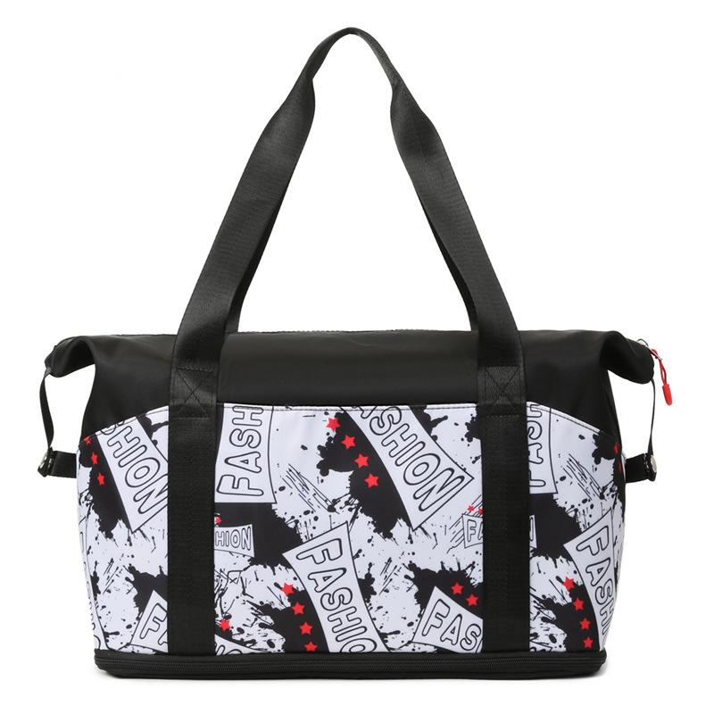 Składana Torba Podróżna na Bagaż z Nadrukiem Kabinowa Duża Pojemność Torba Weekendowa Wodoodporna Torba Sportowa na Siłownię Damska Torba Tote