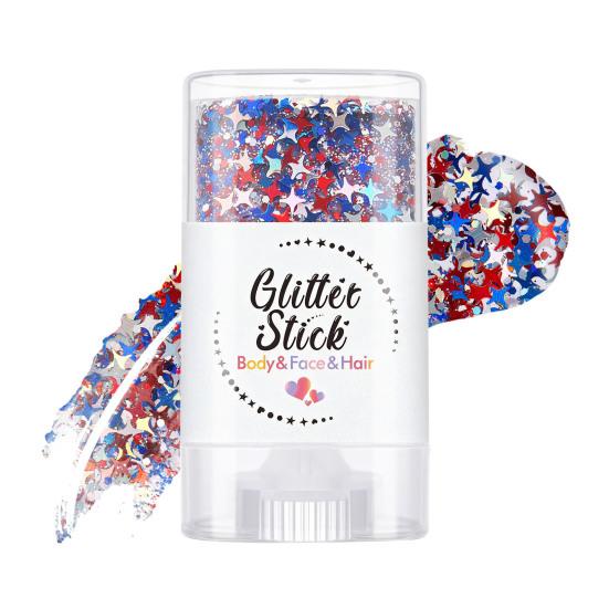 Independence Day Body Patriotic USA Glitter Stick Face Hair Flag Glitter Accessories Sparkling