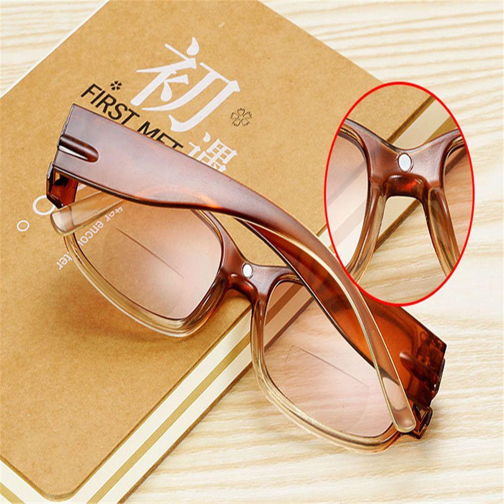 Fashion Near-far Dual-use Reading Glasses Presbyopia Eyeglasses Read Eyewears Light Resin