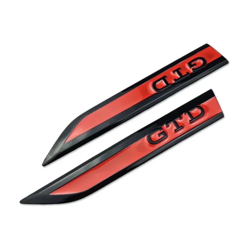 

2026 Hot For Volkswagen VW For Volkswagen GTD Logo MK2 MK4 MK5 MK6 MK7 CADDY Golf Polo Tiguan Touran 2pcs Metal Car Fender Side красный черный