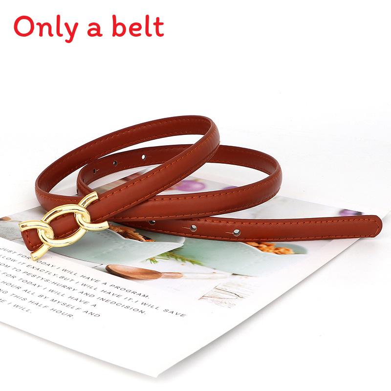 

Metal Geometric Buckle Decoration Women Slim Waist Belt Versatile For Use Daily дубильна кора