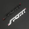 Adesivo per accessori auto, stile metallo 3D cromato nero, auto, bagagliaio, corsa, sport, parola, lettera, logo, emblema, distintivo, decalcomania, adesivo