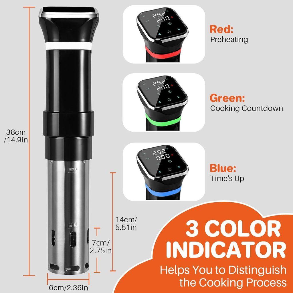 

Sous Vide Machine Precision Low Temperature Slow Cooker Digital Touchscreen Thermal Immersion Circulator Slow Cooking Device