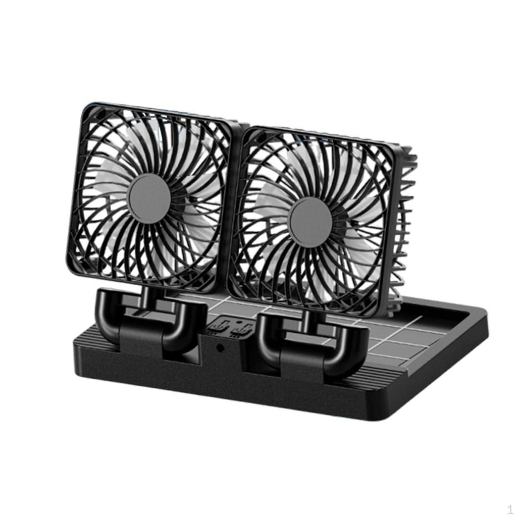 Degree Rotating Car Fan for Air Circulation Powered By Electric And Solar Energy
