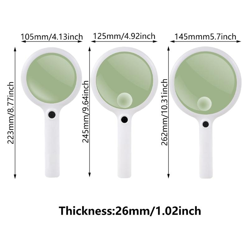 Professional Magnification Handheld Magnifier with Light for Reading Small Print