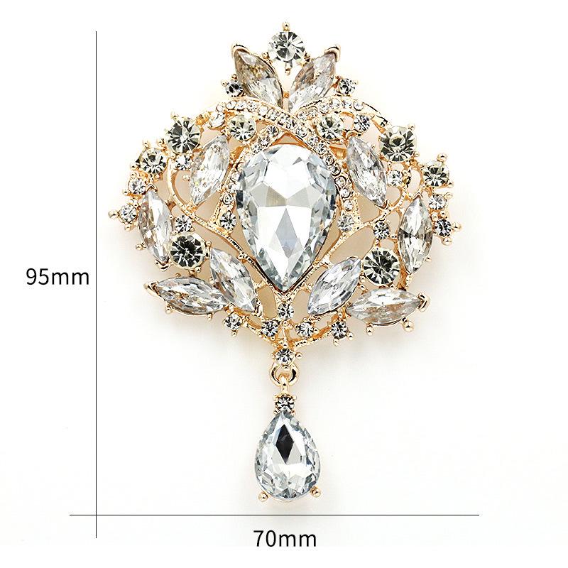 Broche Couronne Rétro Strass: Broche Cristal Mode Européenne & Américaine