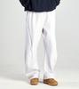 Beoteunseoul Lycra Curved Elastic Waist Pants (White)