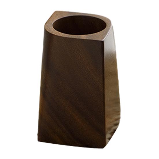 Drewniany Orzechowy Pojemnik na Długopisy Pojedyncza Tubka w Stylu Ceremonii Herbacianej Organizer Ręcznie Robiony Przechowywanie na Biurko na Pędzle Narzędzia Elegancki Wystrój Biura