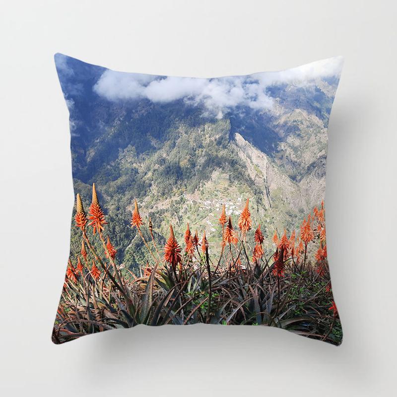 Natural Landscape Sunset Scenery Pillow Cover Sofa Decoration Car Office Seat Cushion Cover Room Pillow Cover Home Decoration