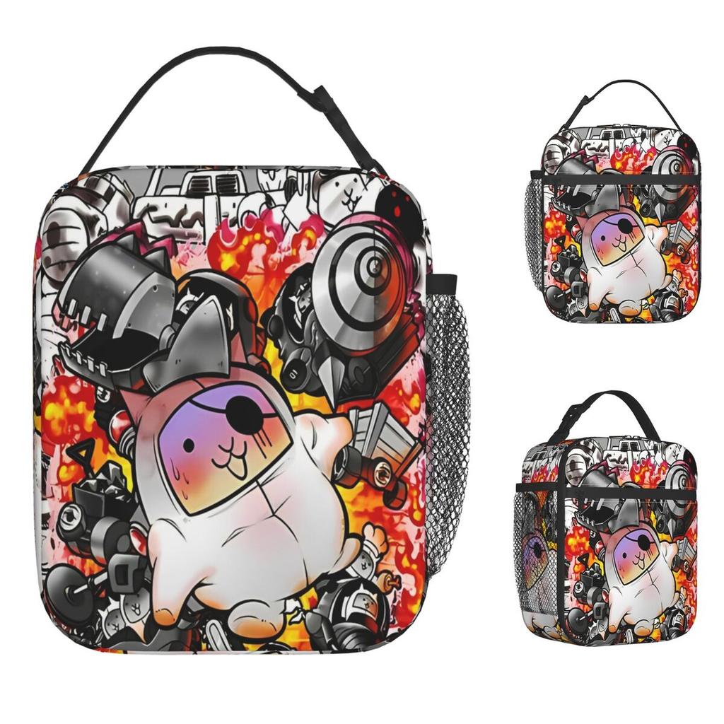 Nyanko Great War Lunch Bag For Unisex Graphic Lunch Box Fashion Outdoor Picnic Cooler Bag Portable Insulated Waterproof Handbags