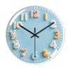 Creative Light Luxury Cartoon Wall Clock for Children's Room - Simple Cream-Style High-End Design