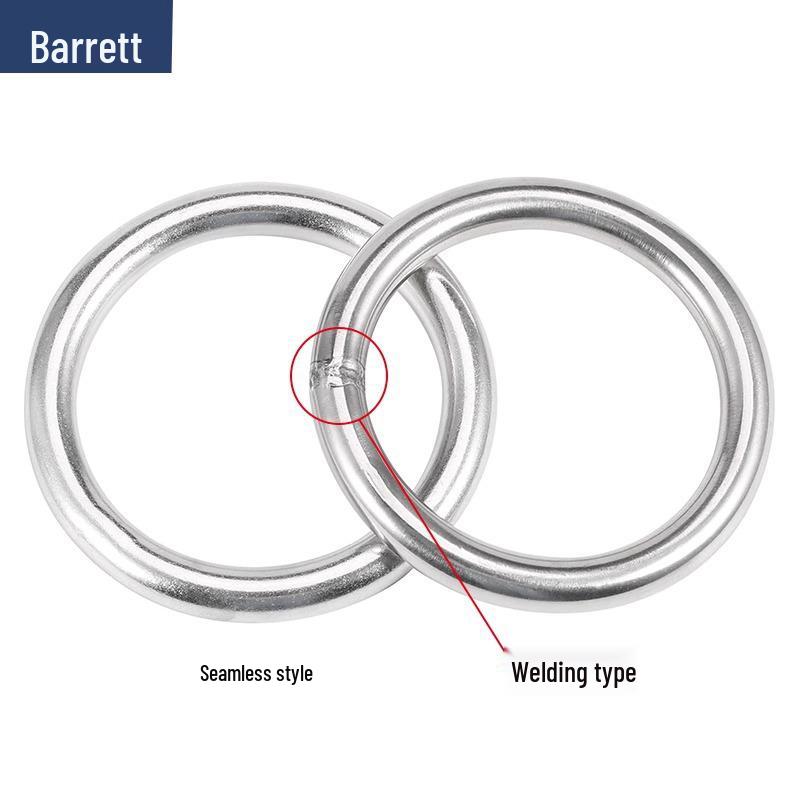 304 Stainless Steel Seamless O-Ring for Lifting, Hammocks, and Yoga. M3*15 welded (1 piece)