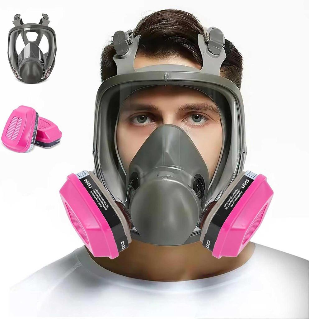 6800 Protective Gas Mask for Paint, Dust, Chemical, Pesticide, Decoration, and Grinding Safety