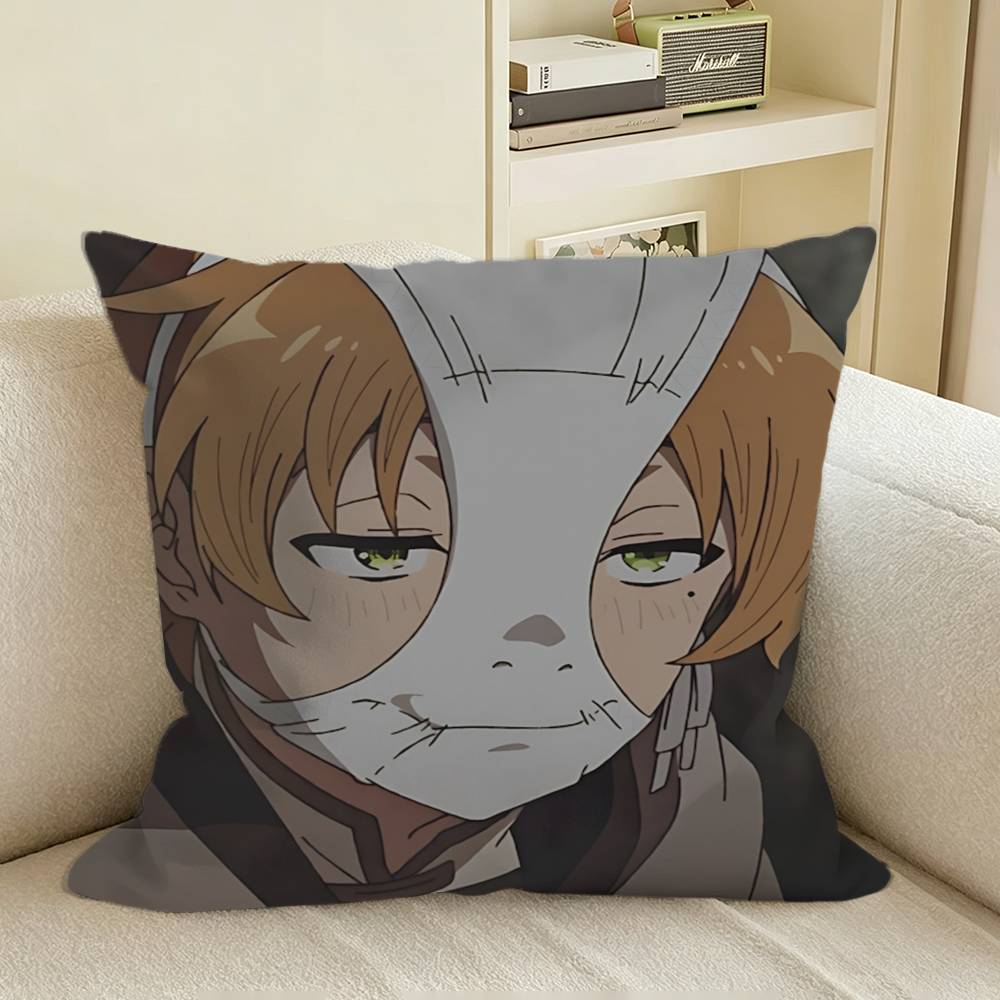 Jobless Reincarnatio Rudeus Greyrat Square Sofa Pillow Cover Solid Color Living Room Home Decor Cushion Case