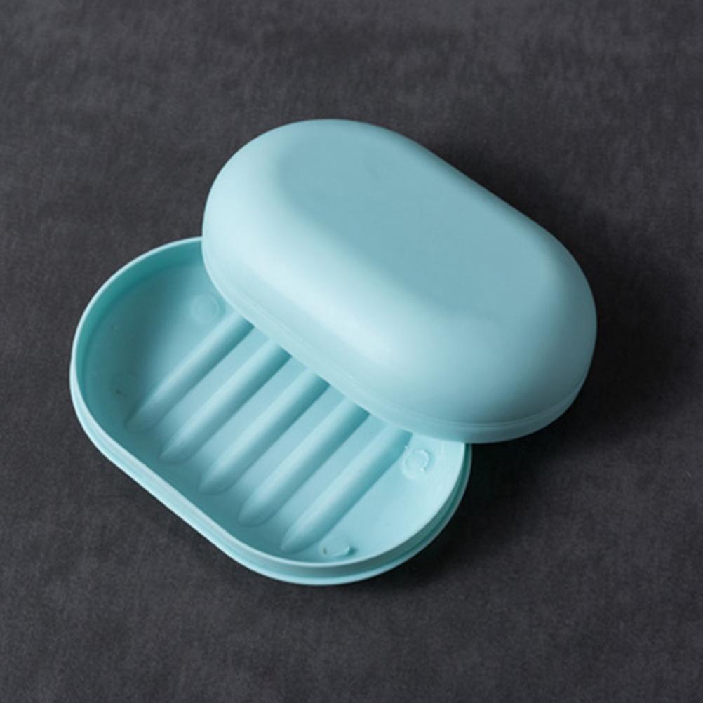 4 Pcs Box with Lid Portable for Travel Small Bathroom Holder Dish Case Storage Soap Tray For Travel Cover Container