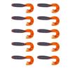 10pcs Fishing Lures 5.5cm 2.1g Swimbait Curl Tail Worms Grub Lures Soft Baits Baits Fishing Accessories