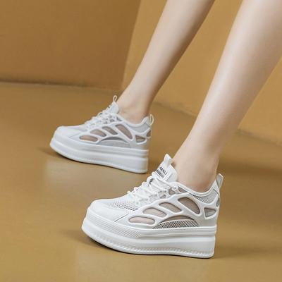 Women's Shoes New Muffin Thick-soled Mesh Sports and Leisure Shoes Breathable Tide White Shoes Sandals