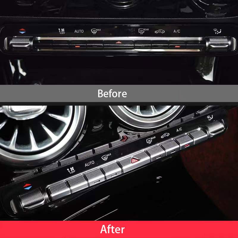 Car Console Air Conditioning Outlet Buttons Sequ Trim For Mercedes Benz A Class W177 B Class W247 C118 GLA GLB X247 -