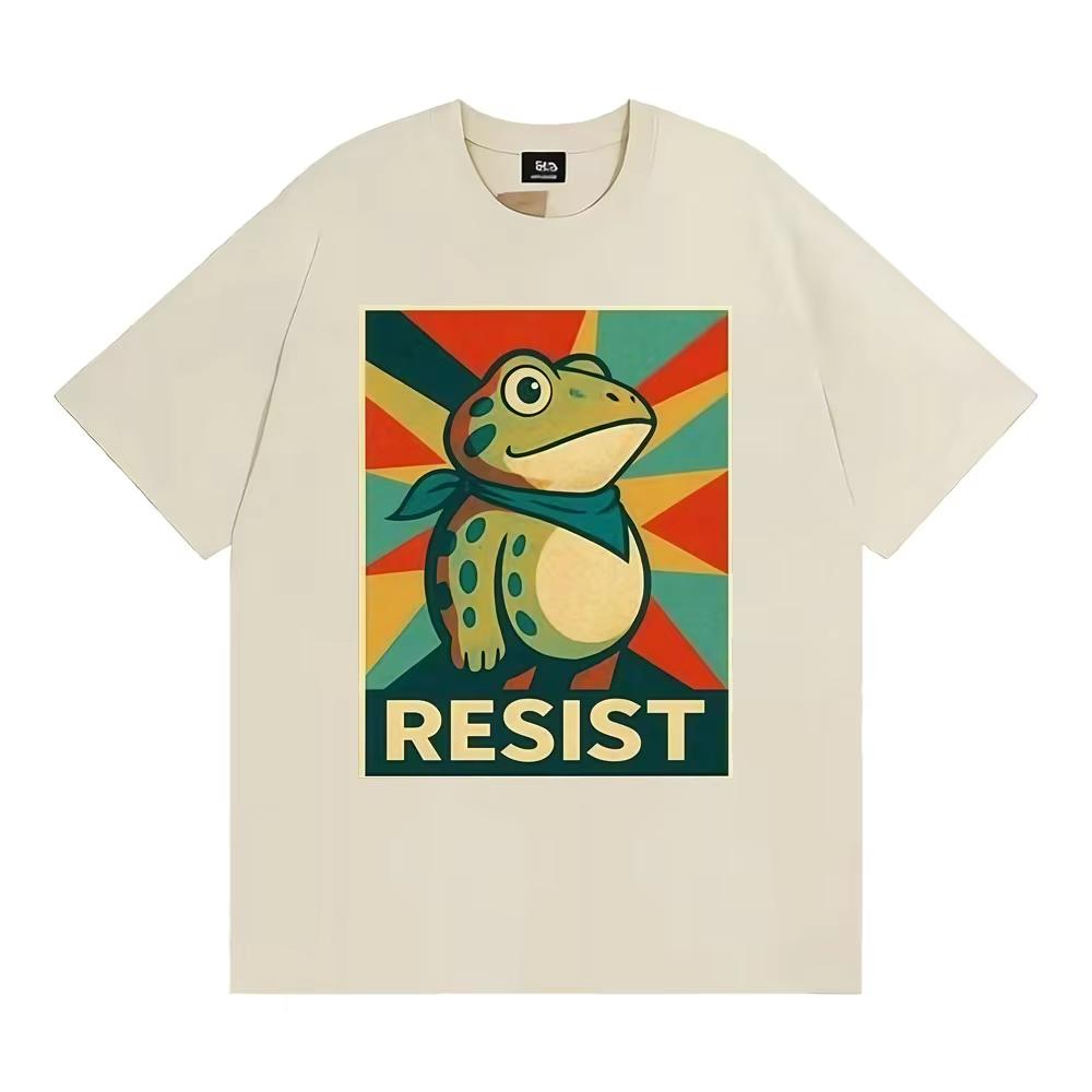 Portland Frog Dont Obey Resist Funny Tee Shirt Men Women Vintage Gothic Classic Tshirt Casual Humor Loose Short Sleeve T Shirt