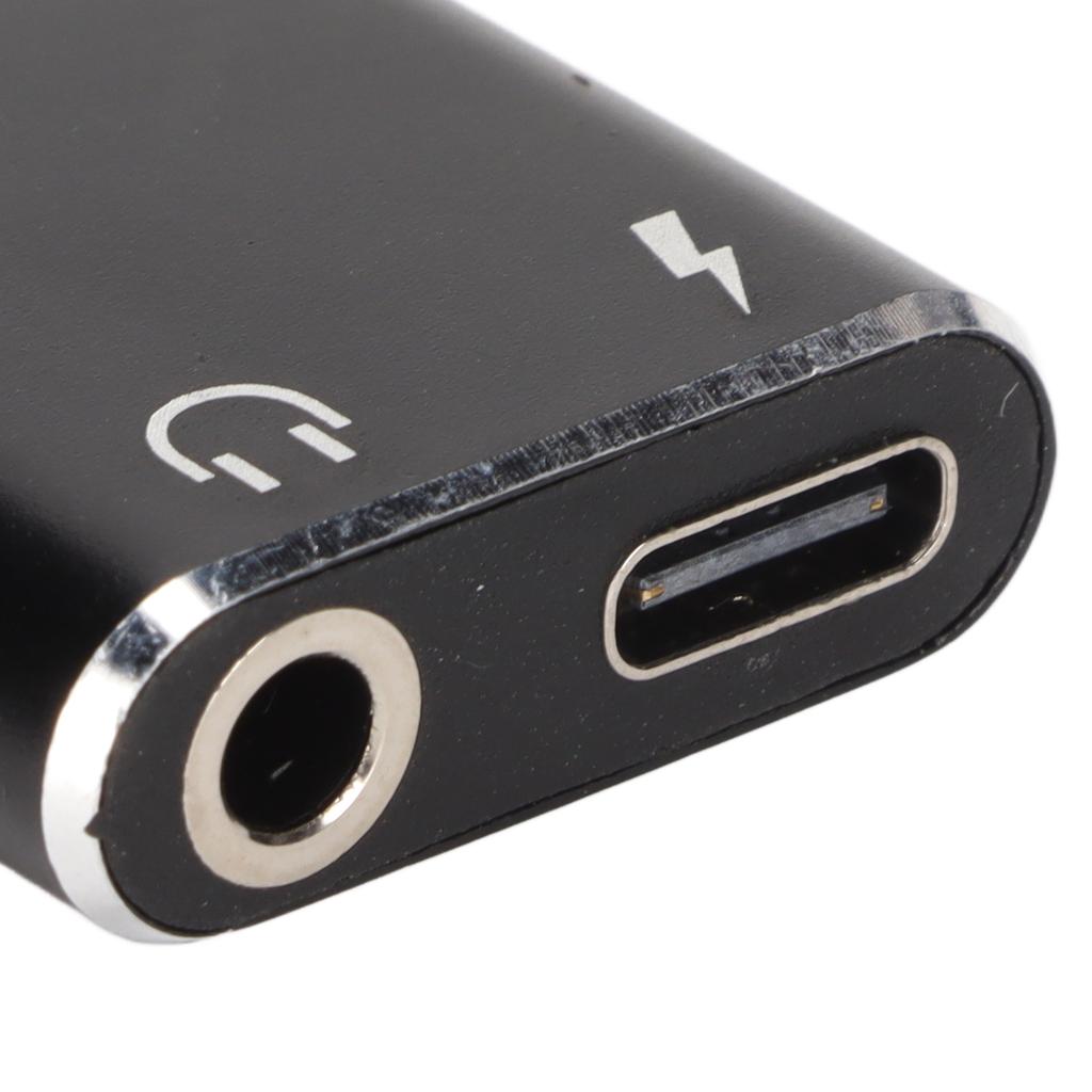 2 in 1 Headphone Adapter Type C to 3.5mm Port Charging Port   Portable Earphone Converter