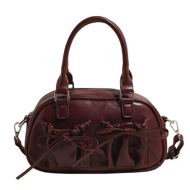New spring and summer bags, women's handbags, straps, bows, large-capacity shoulder messenger bags