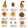 50Pcs Simulation Pumpkin Golden Autumn Mini Pumpkin Set Halloween Pumpkin Thanksgiving Decoration Pumpkin Pine Cones Acorns Prop