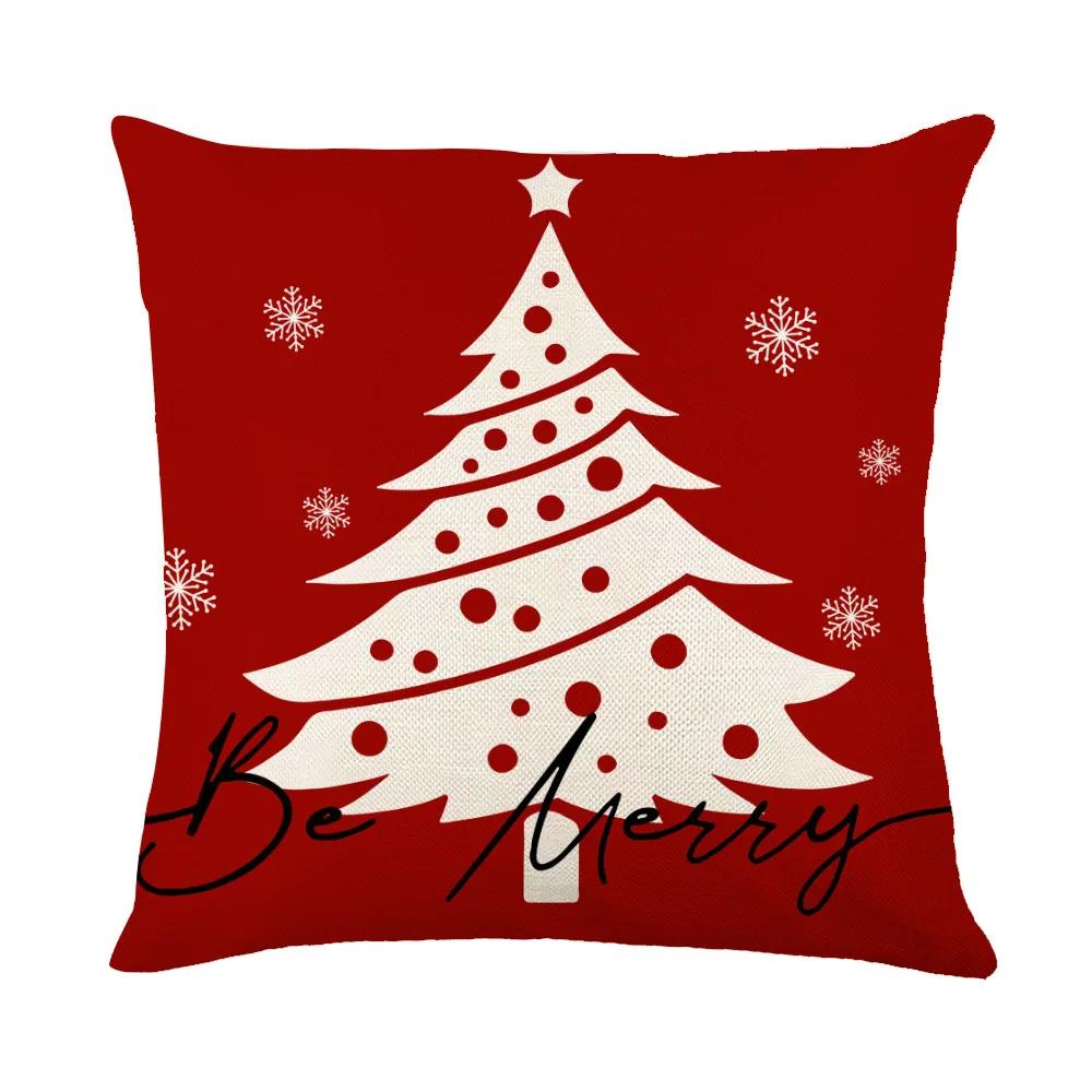 Poszewka na poduszkę świąteczna, poszewka na poduszkę z jeleniem w stylu farmhouse, zimowa dekoracja świąteczna, poszewka na poduszkę, dekoracja wnętrza