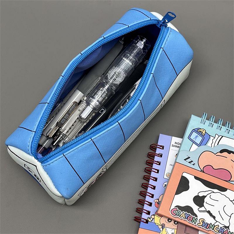 Kawaii Crayon Shin-Chan Pencil Case Large Capacity Pencil Bag Cute Anime Stationery Storage Pouch Multifunctional Cosmetic Bag