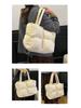 Autumn/Winter Plaid Nylon Padded Tote: Casual, Versatile, Large Capacity Shoulder Handbag