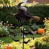 Dekorativer Windrad-Spinner Gartenhexe Spinner, Halloween Hofkunst Metall Außen Skurrile Silhouette Pfahl, Fliegend für Rasen Terrasse Weg Herbst