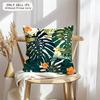 Palm Leaves Cushion Cover Soft Plush Fabric Double-Sided Printed Sofa Cushion Cover For All Seasons Home Decor Gift