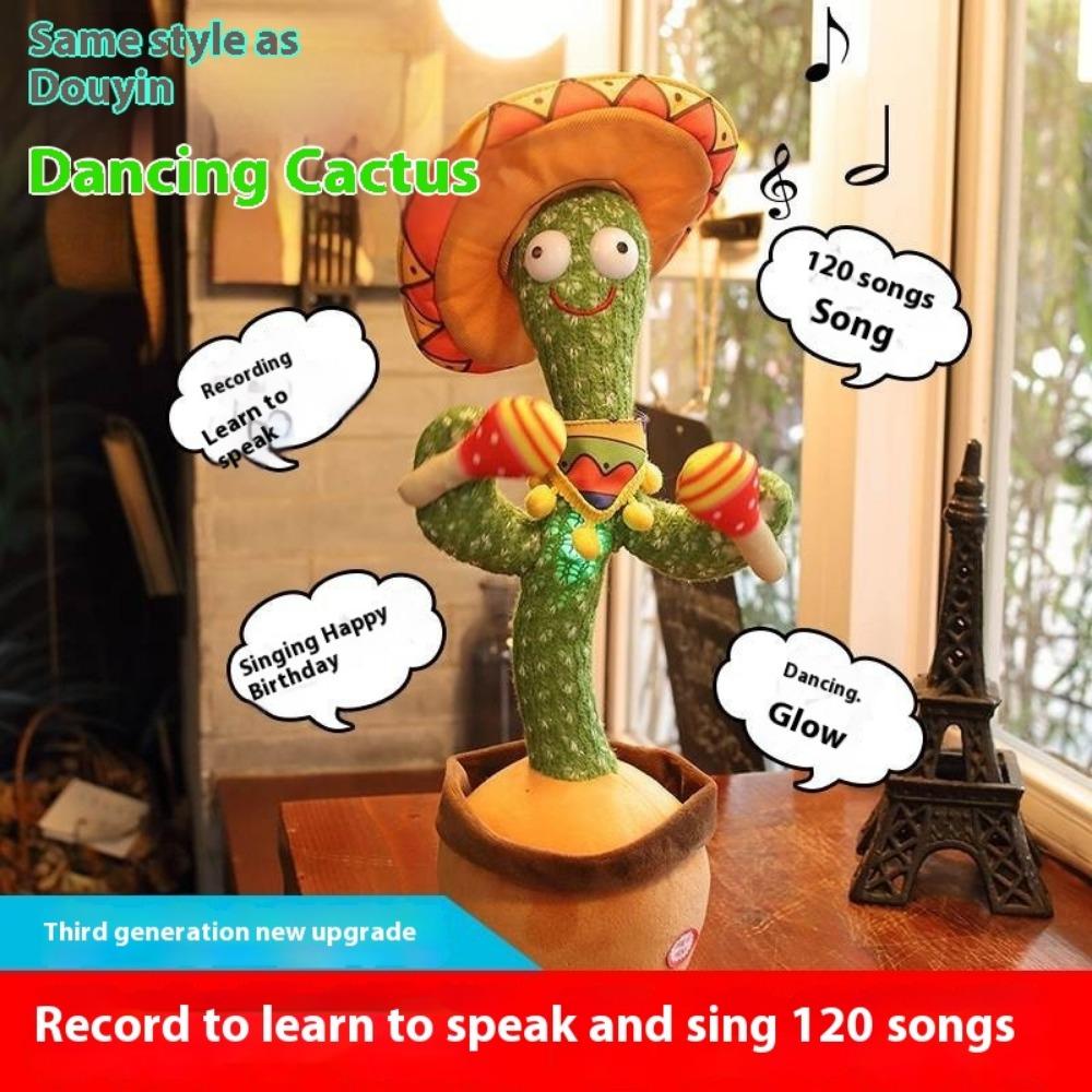 Singing and dancing cacti, learning to talk, children's toys, super cute children's gifts