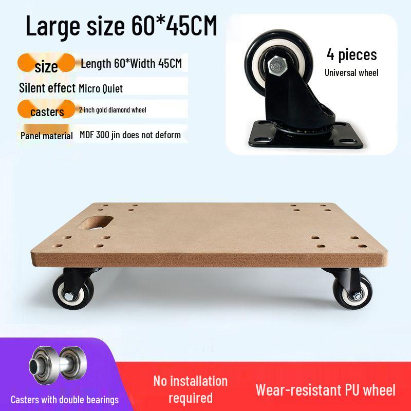 Robuster hölzerner Schildkröten-Auto-Wagen mit leisen Universalrädern