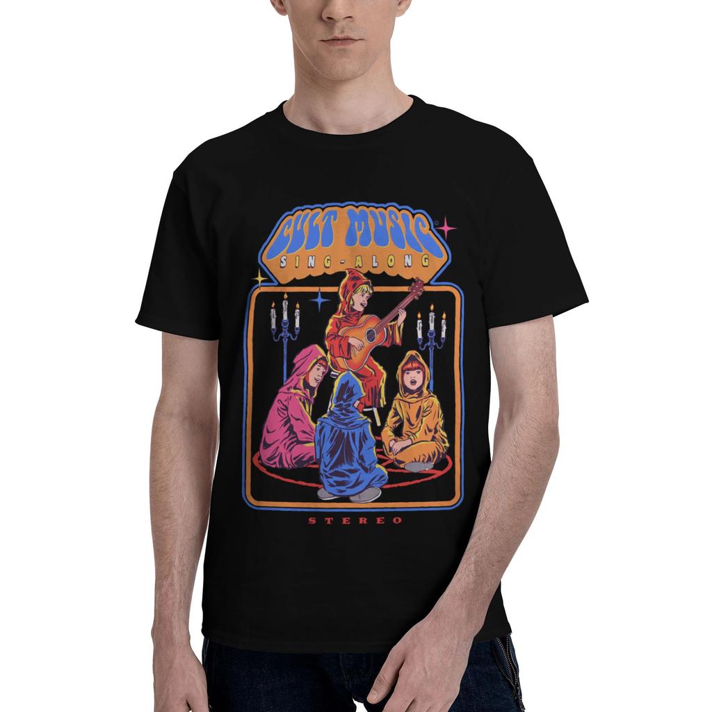 The Demon Cat Hot Comic T-shirt Men Novelty T Shirt Short Sleeve  Tshirt Cotton Tee Tops Clothes