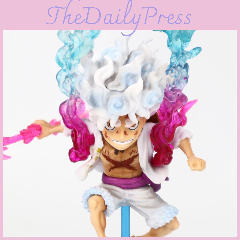 One Nika Piece Monkey D Luffy Figure Lightning Road White Cartoon Ornament