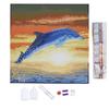 Diamant-Malset – Delfinmalerei – 30 x 30 cm