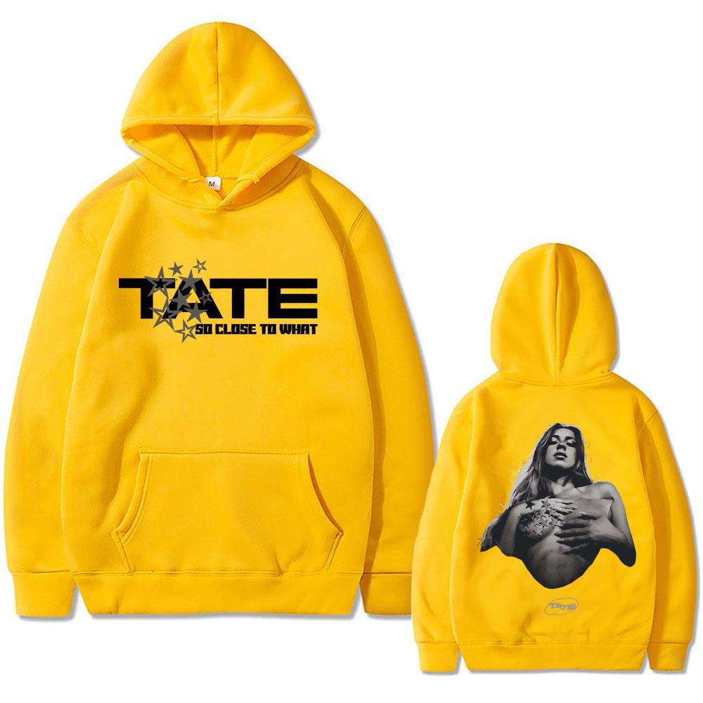 Sudadera con capucha para la gira mundial "So Close To What" de Tate McRae - Sudadera de moda unisex de música pop - Jersey retro holgado