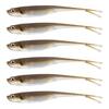 6Pcs Soft Lures Floating Baits Artificial Swimbaits Fork Tail Swimbaits Lures Soft Artificial Baits Fishing Lures