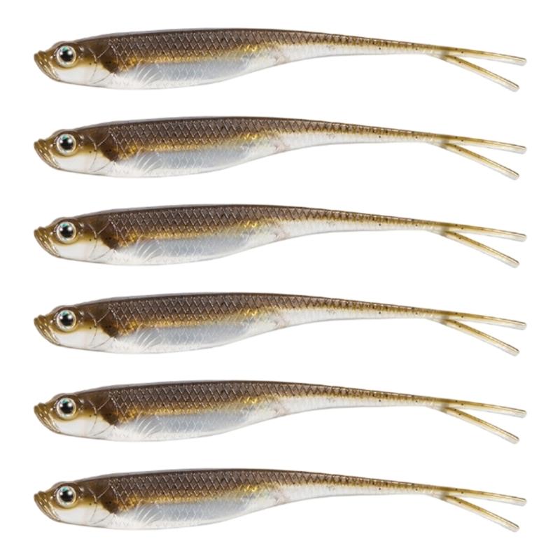 6Pcs Soft Lures Floating Baits Artificial Swimbaits Fork Tail Swimbaits Lures Soft Artificial Baits Fishing Lures